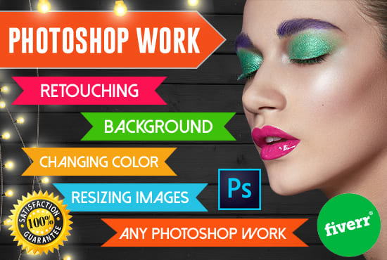 I will do photo retouching, photoshop work, background removal, in 6 hours