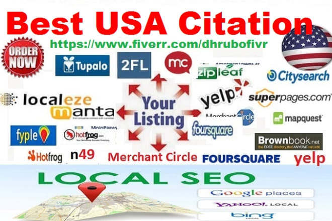 I will do top 100 local citation, link building for usa