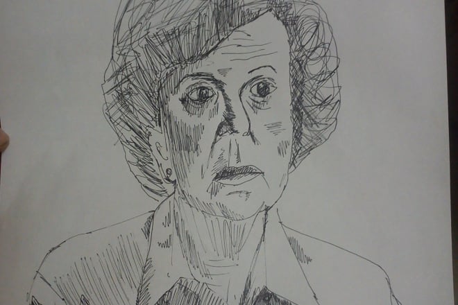 I will draw any old man or woman picture with a pen