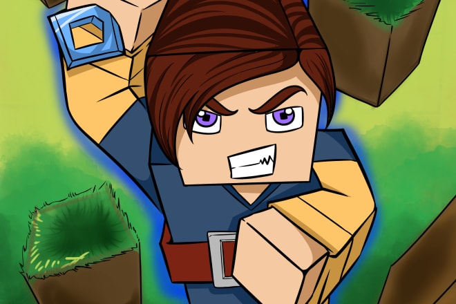 I will draw you in minecraft art style