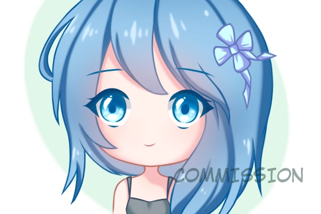 I will draw your character in cute chibi style