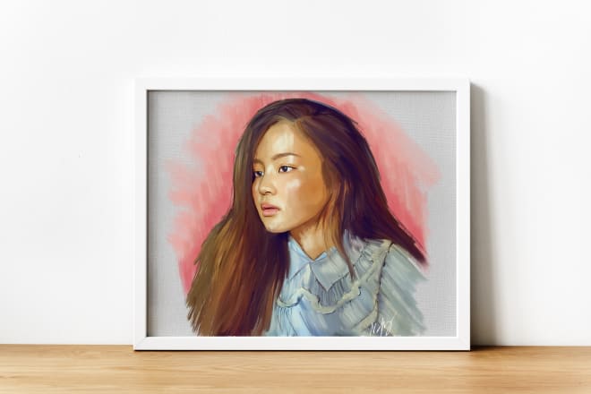 I will draw your portrait into oil digital painting style