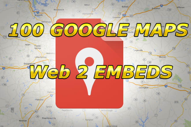 I will embed your google map in 100 web2 sites