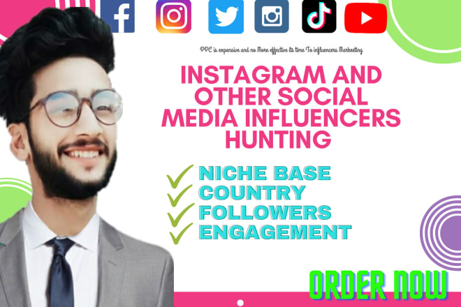 I will find instagram influencer for your niche