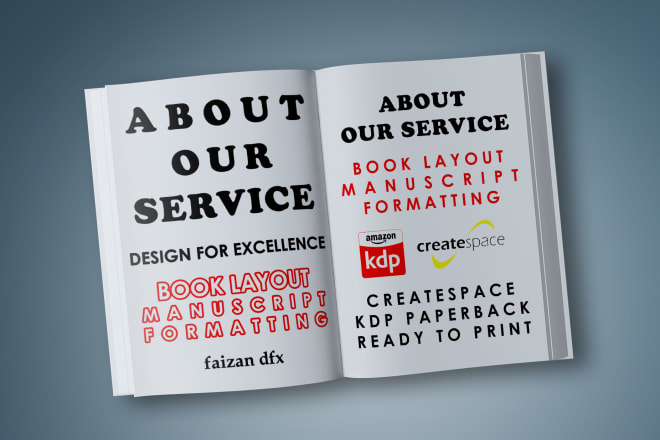 I will fix format book, children book or amazon kdp book formatting and layout design