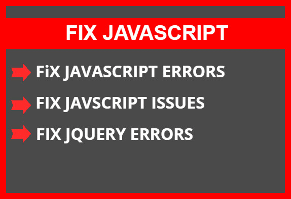 I will fix javascript errors, issues efficiently