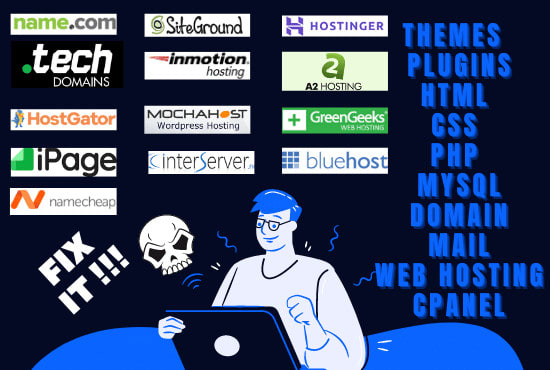 I will fix wordpress errors, html, css, cpanel, email, php, web hosting, dns issues