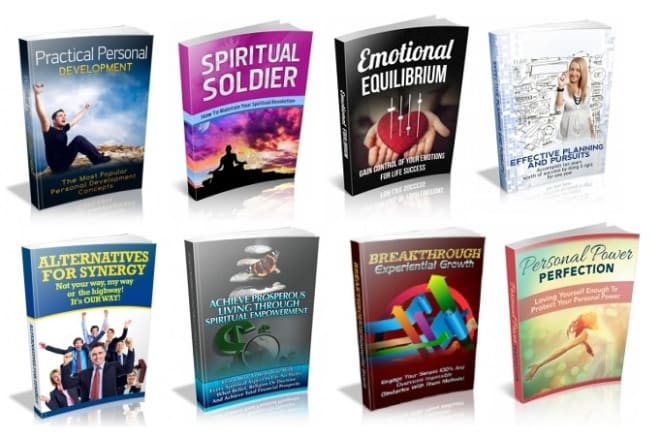 I will give you 100 personal and spiritual development ebooks with resell rights