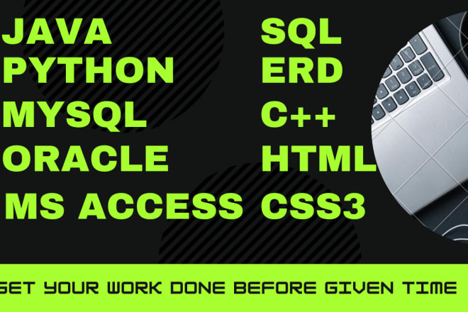 I will help in sql,mysql,oracle,access,java,python,erd and database design
