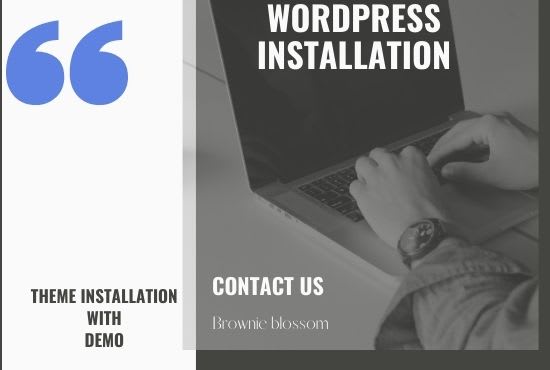 I will install, design, redesign wordpress website for you and set up a demo