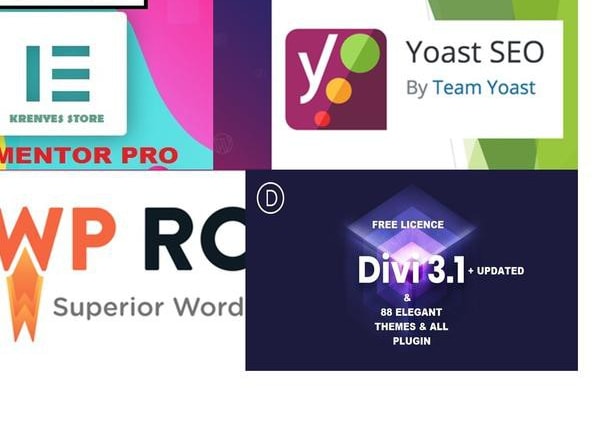 I will install elementor pro, divi pro and rocket with license