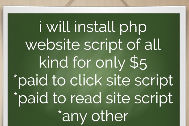 I will install php script in web server