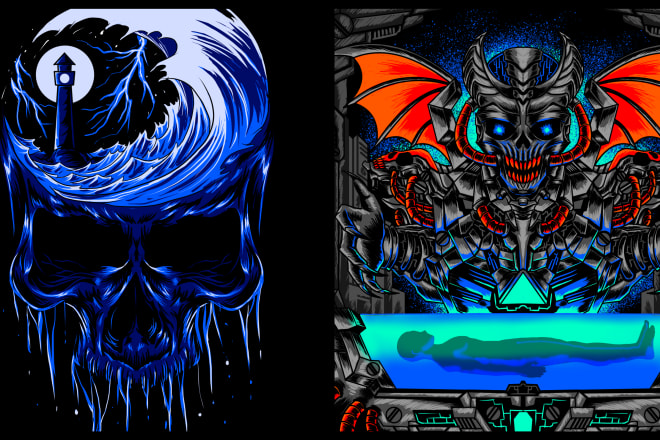 I will make epic dark art and stunning illustration