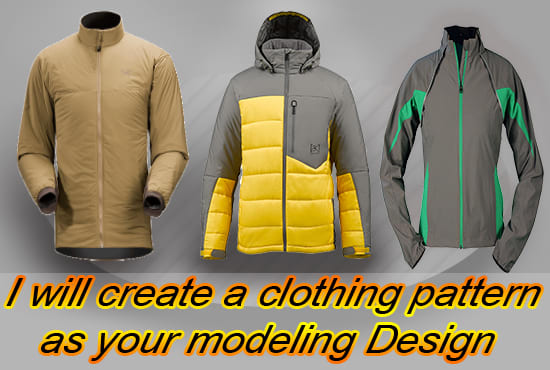 I will make garment clothing pattern also 3d design for apparel