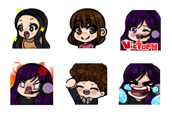I will make you custom chibi emotes for twitch, youtube, or mixer