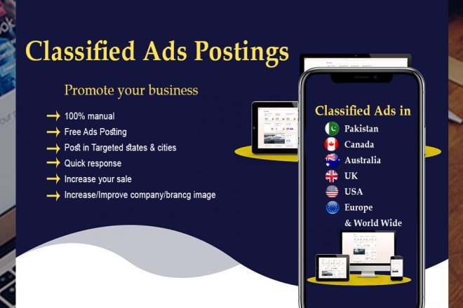 I will manually post free classified ads on 15 sites