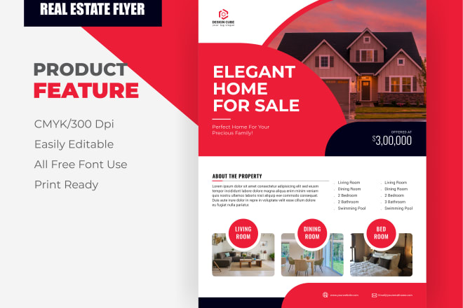 I will modern real estate flyer design