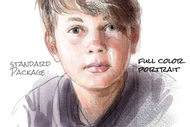 I will paint your children portraits in real watercolor