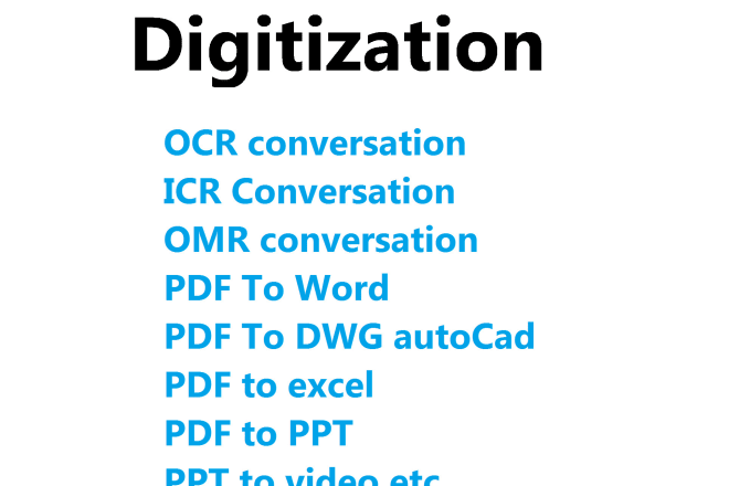 I will pdf or scanned images to dwg conversion