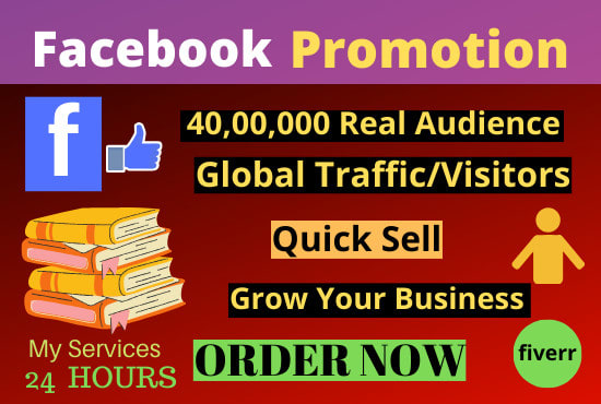 I will promote your book, service to 6 millions of active audience in facebook