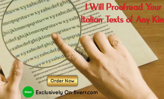 I will proofread and edit your italian documents