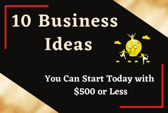 I will provide 10 unique business ideas, online startup ideas