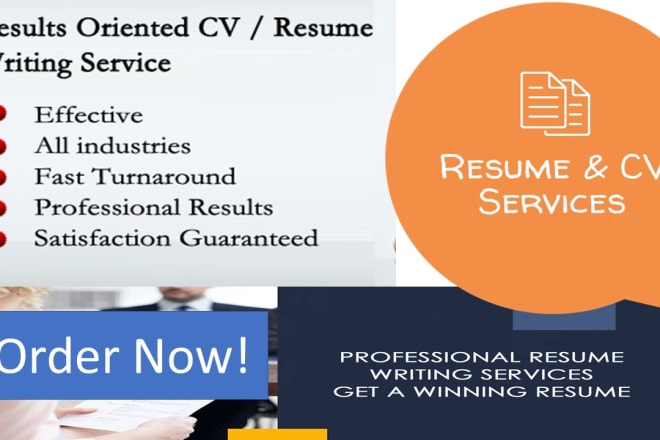 I will provide professional resume writing and cover letter service