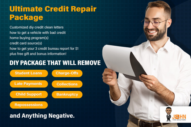 I will provide the best DIY credit repair package with instructions