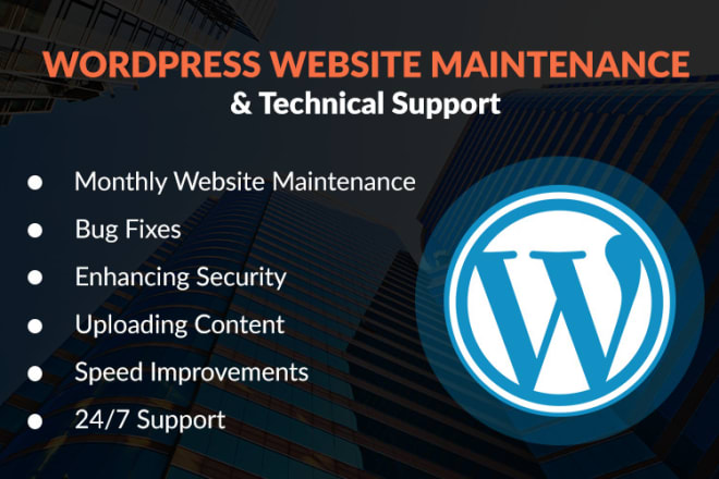 I will provide wordpress website maintenance service wordpress support