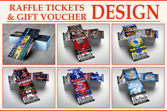 I will raffle ticket, gift card, coupon, invitation card design