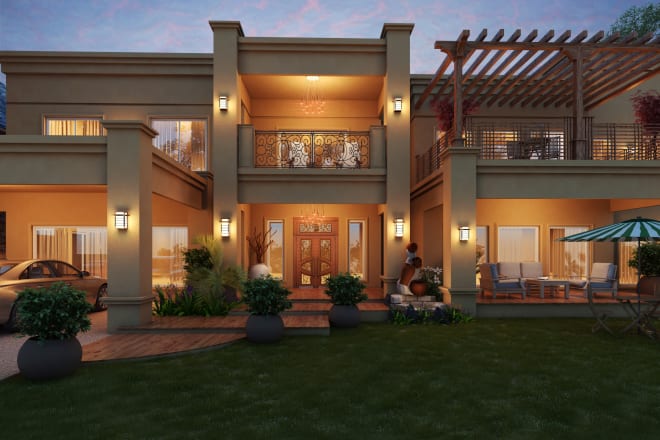 I will render 3d exterior, 3d interior render and animation
