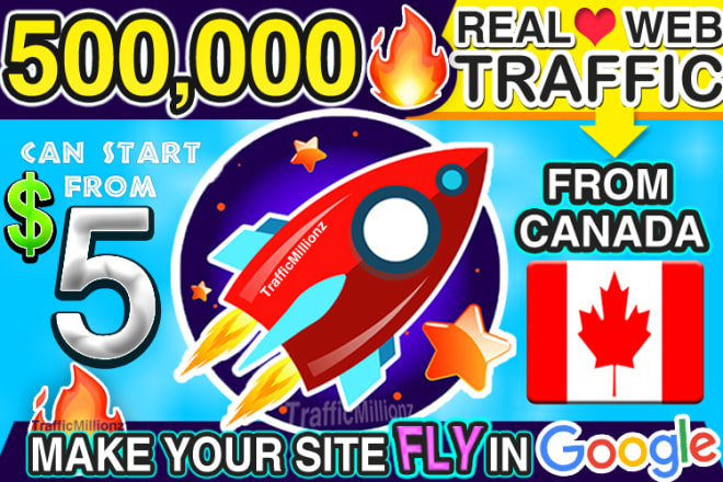 I will send real canada web traffic visitors to your site