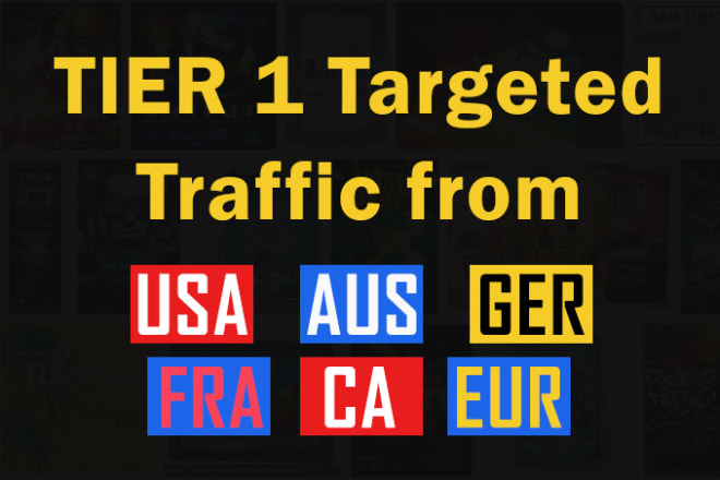 I will send tier 1 targeted web traffic from USA, uk, ca, fra, ger