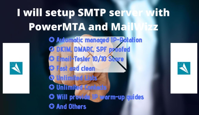 I will setup powermta SMTP server in your server with mailwizz