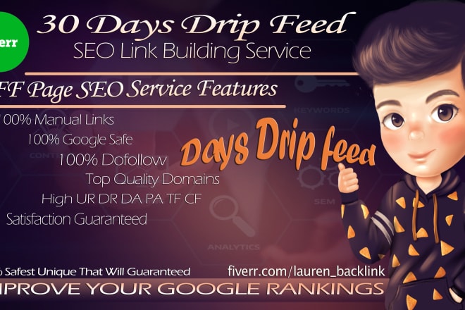 I will submit 30 days drip feed SEO link building service for a daily update