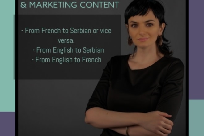 I will translate your textual content in french, serbian, and english