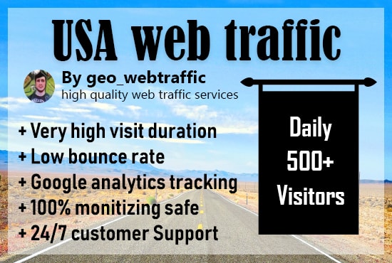 I will usa web traffic with high quality