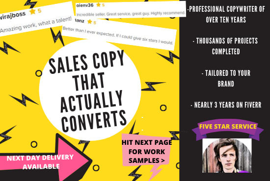 I will write a persuasive sales letter, landing page or copywriting