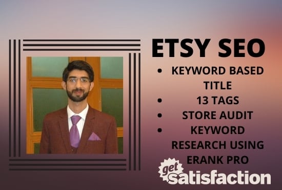 I will write etsy SEO title and tags with audit your store