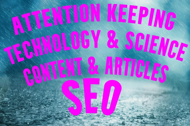 I will write SEO technology articles