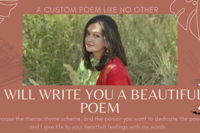 I will write you a personalised poem with fast delivery