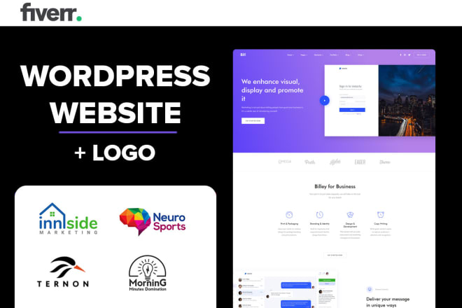Our studio will build wordpress website and design logo