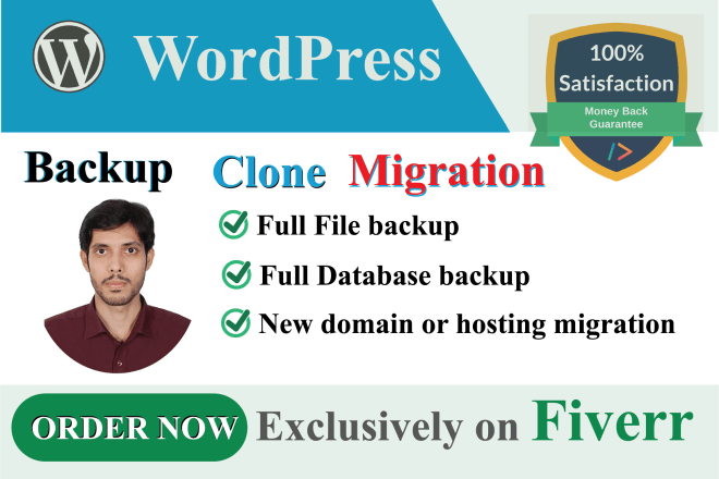 I will backup, migrate or clone your wordpress site to a new host