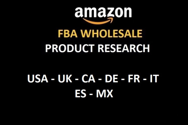 I will be virtual assistant for amazon wholesale product research USA,UK