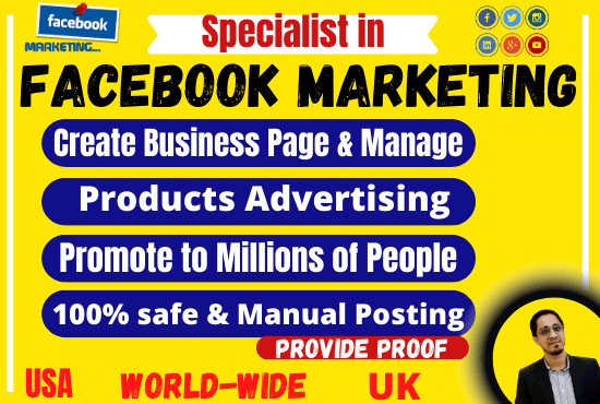 I will be your facebook marketing manager and promotion specialist