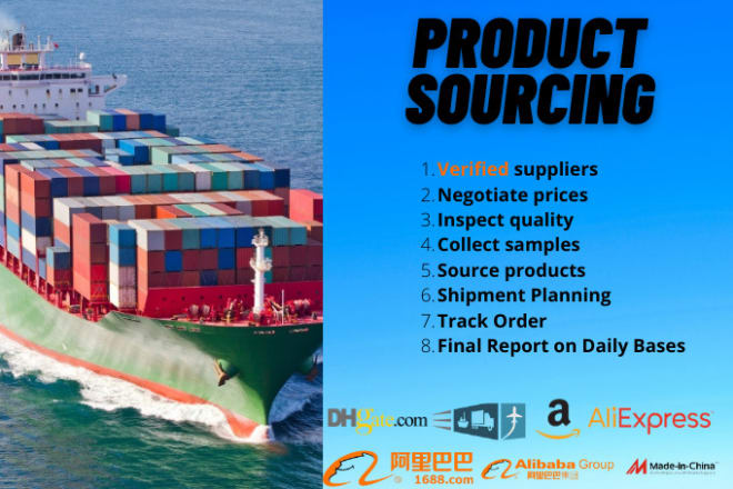 I will be your sourcing agent and find suppliers and manufacturers