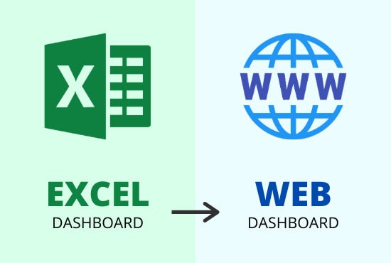 I will convert excel spread sheet into online web app dashboard