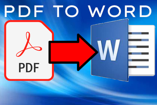 I will convert pdf to word