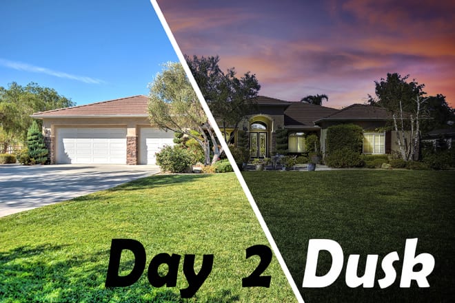 I will convert real estate images from day to dusk, twilight