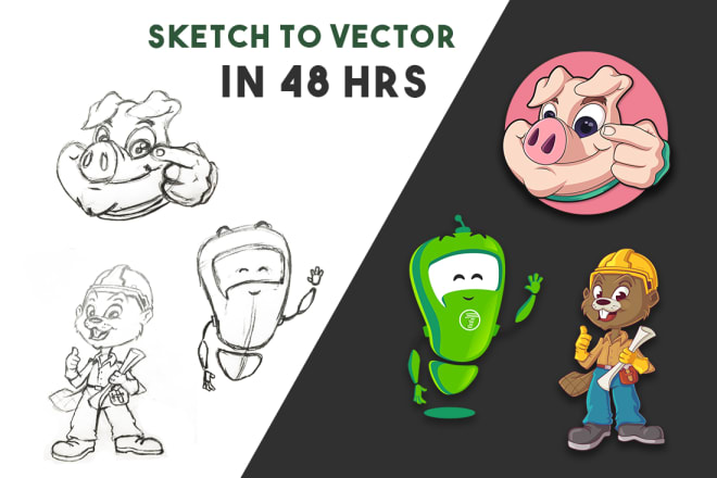 I will convert your drawing into vector tracing or digital art